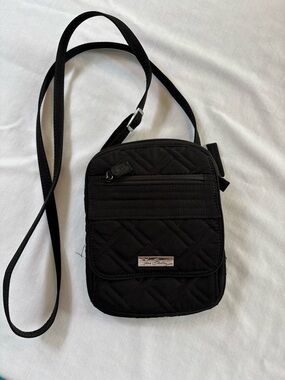 Vera Bradley Black Quilted Crossbody Messenger
